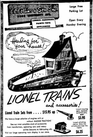 Wisconsin State Journal toy ads: 1950s
